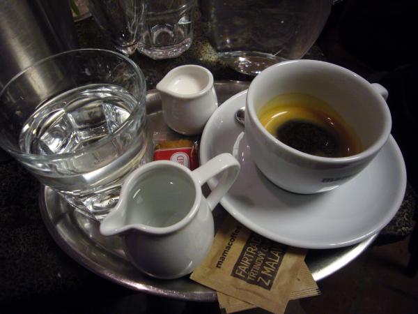 Espresso Mama coffee v Kavárně Mlýnská